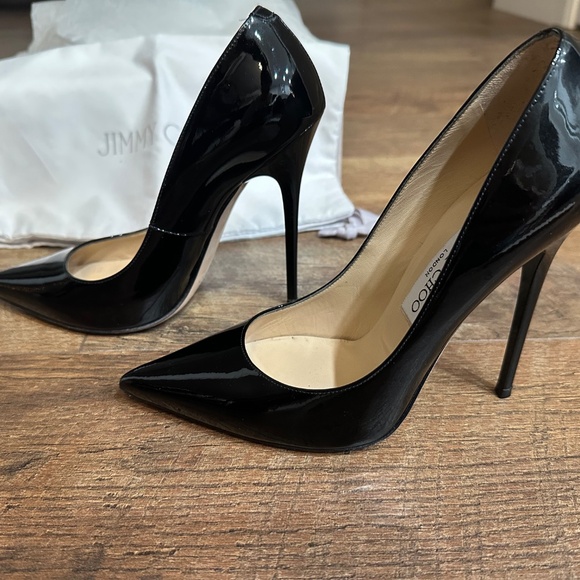 Jimmy Choo Anouk black pat 120mm - Picture 10 of 10